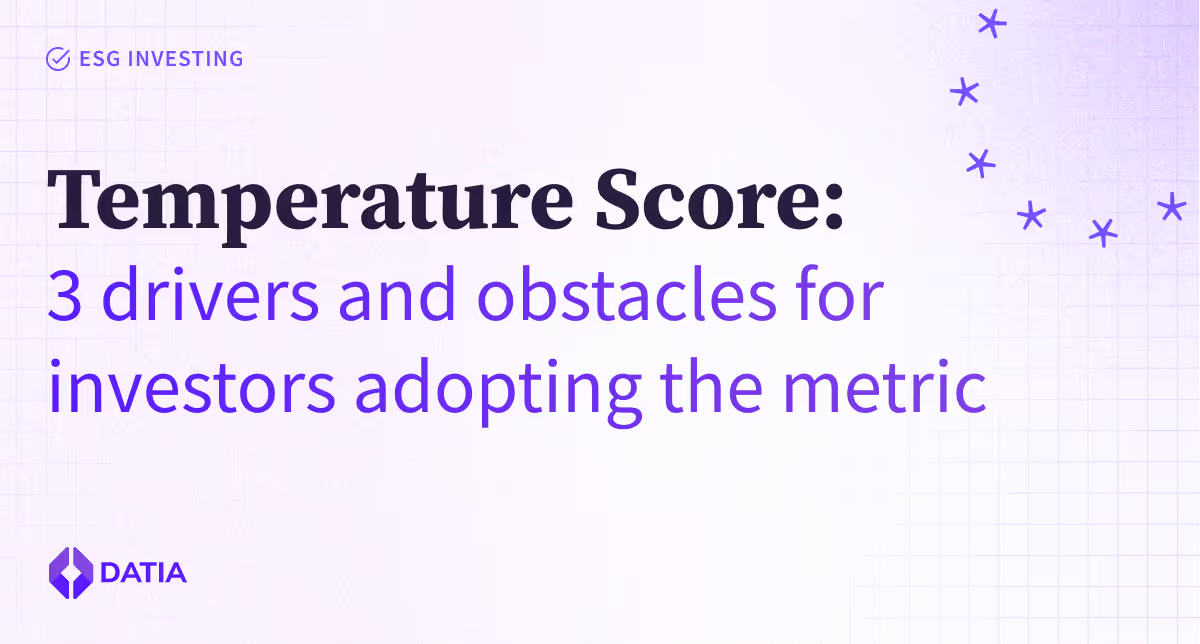 3 motivations and challenges for investors adopting temperature scores illustration
