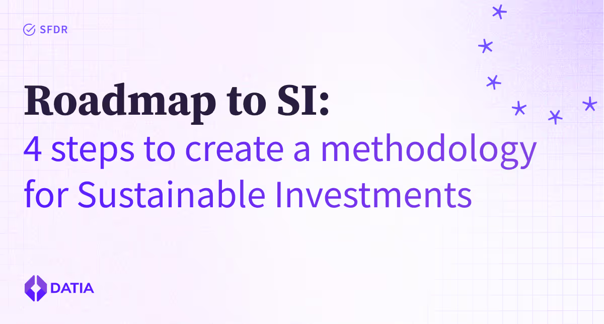 A simplified roadmap to create your Sustainable Investments methodology illustration