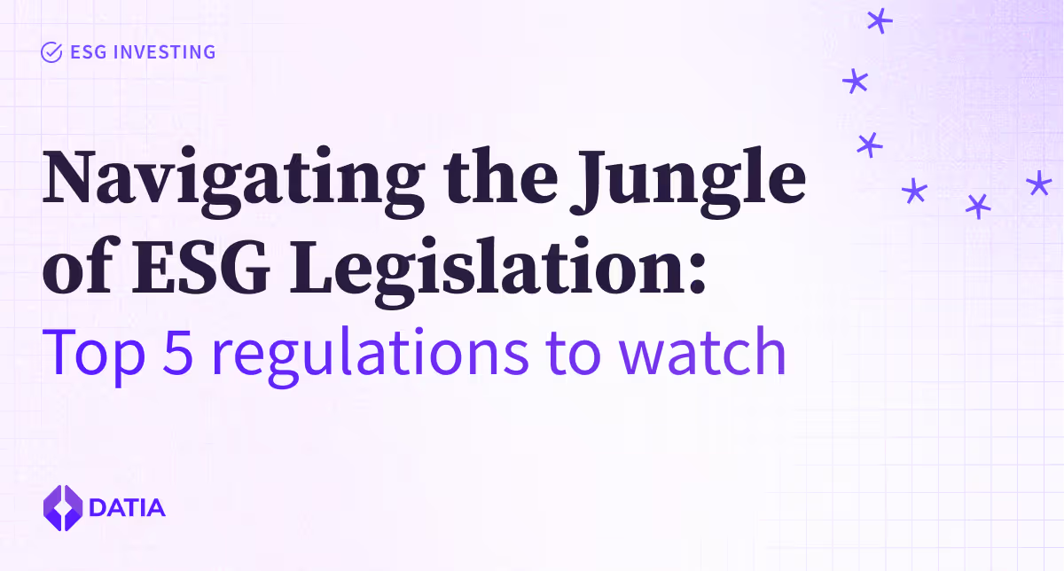 Navigating the jungle of ESG legislation: Top 5 regulations to watch illustration