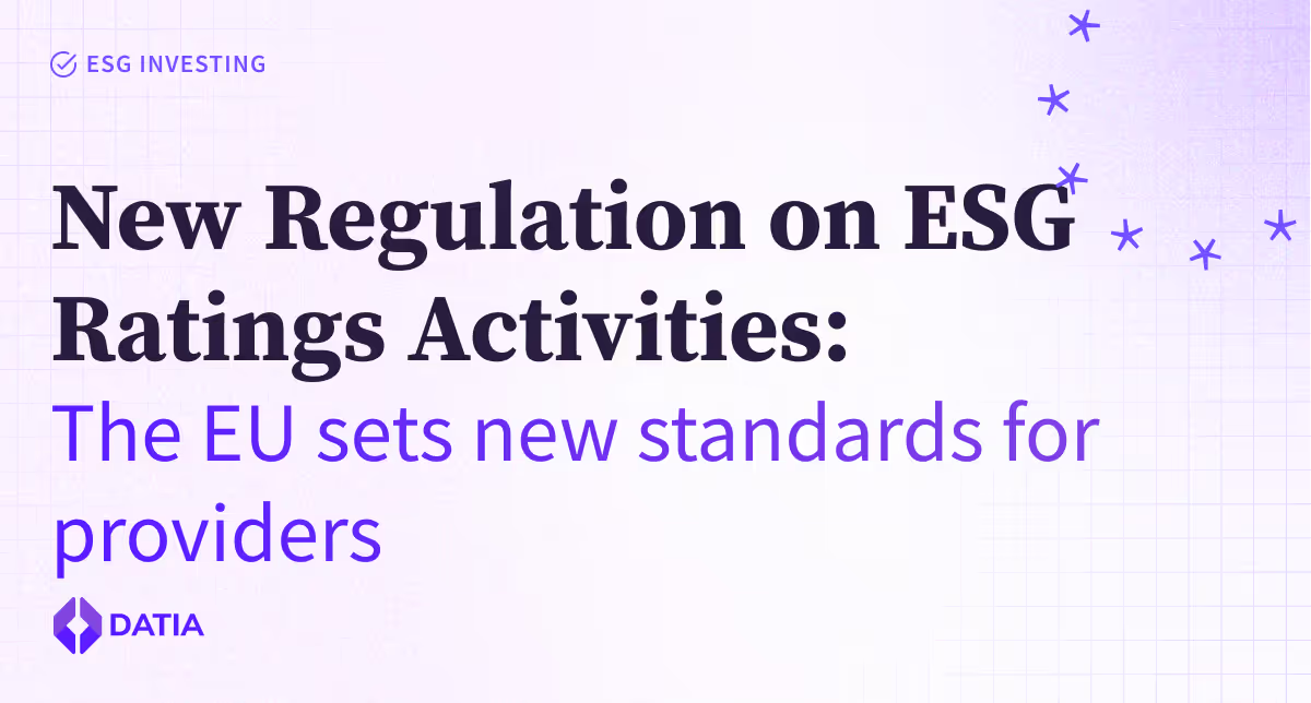 New Regulation on ESG Rating Activities illustration