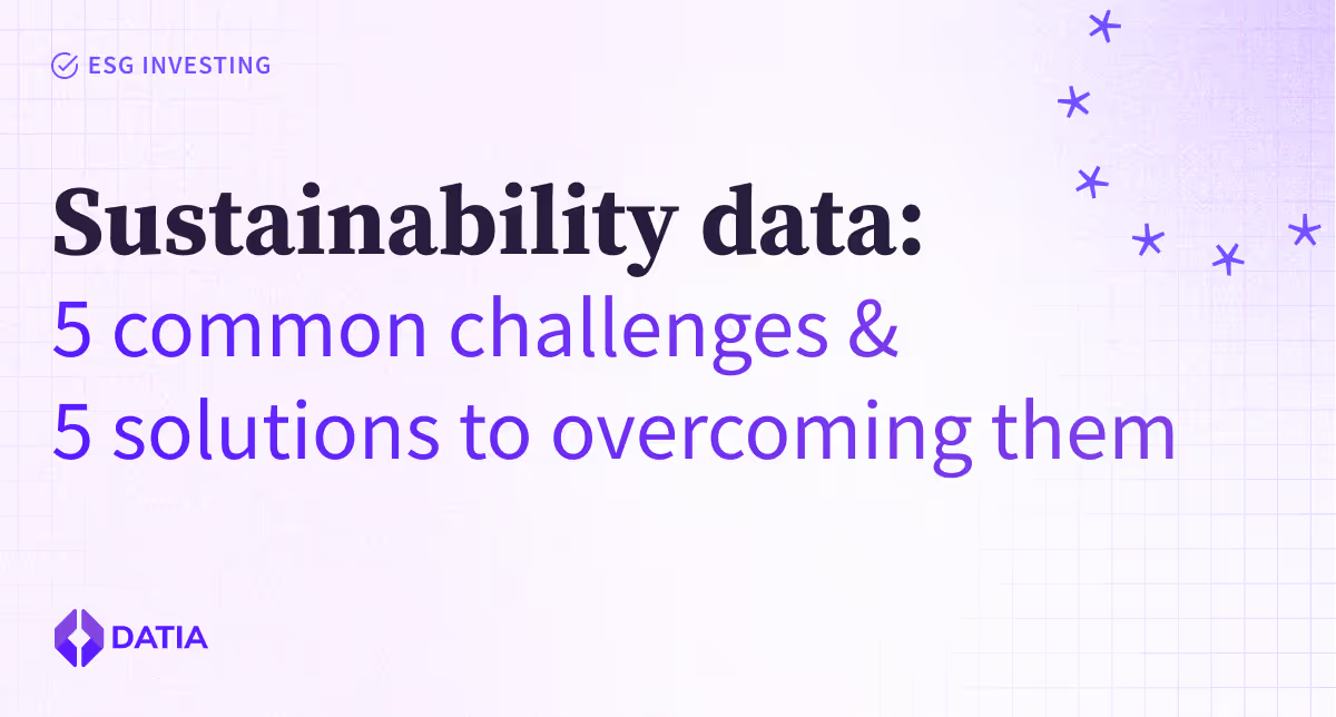 Our list of 5 technical solutions that will improve your work with sustainability data illustration