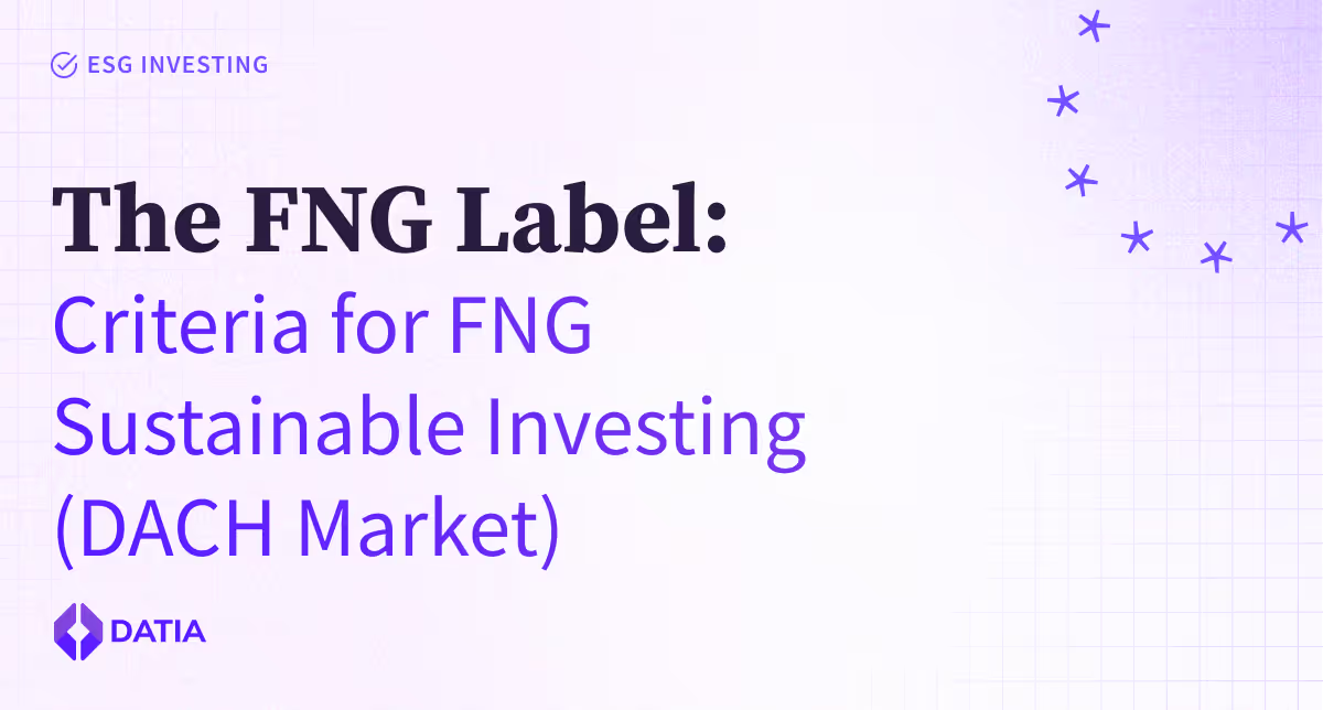The criteria for the FNG label in the DACH market illustration