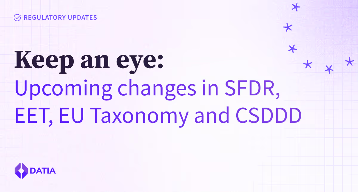 Upcoming changes on the sustainable finance regulations and frameworks illustration