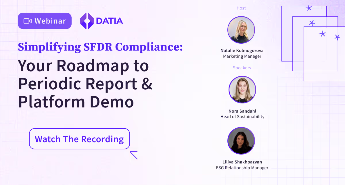 Simplifying SFDR Compliance: Your Roadmap to Periodic Report & Platform Demo