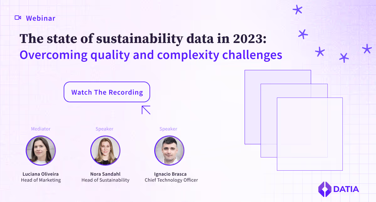 The state of sustainability data in 2023: Overcoming quality and complexity challenges